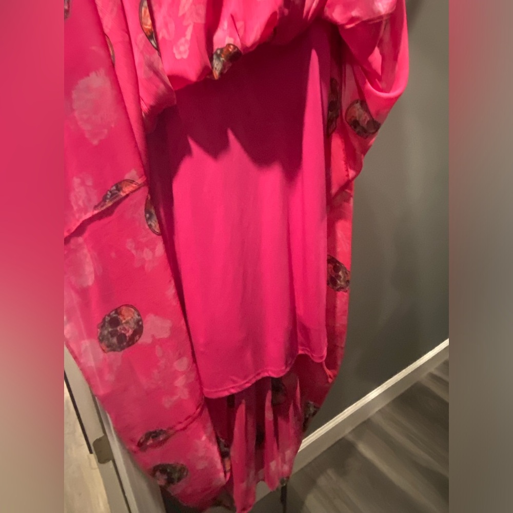 Pink Torrid Skull Maxi Chiffon Dress NWT - Picture 2 of 11